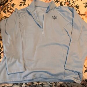 Piper Light Blue Snowflake Quarter Zip sz xxl